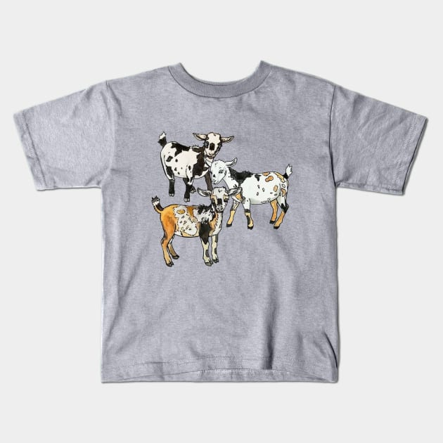 Goats Kids T-Shirt by gingerchan